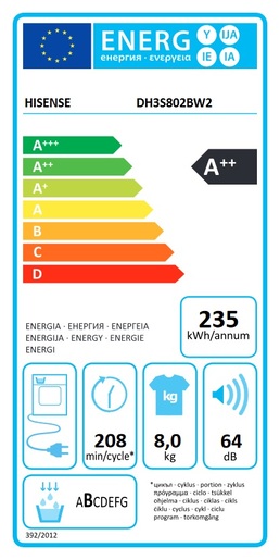 Hisense sušilica DH3S802BW2