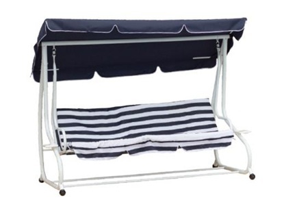 Green bay ljuljačka trosjed DELUXE - plavo/bijela