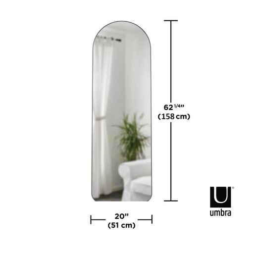 Umbra ogledalo Hubba Arched Leaning, platinum 694