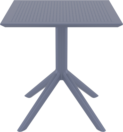 SIESTA vrtni set - 4 Cross stolice + Sky stol Ø 80 - crno/siva