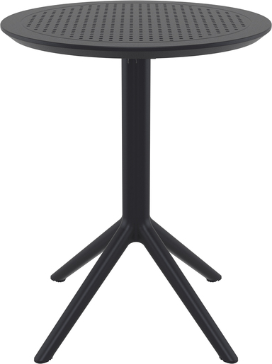 SIESTA vrtni set - 2 Sky pro stolice i Sky sklopivi stol Ø 60 - crna