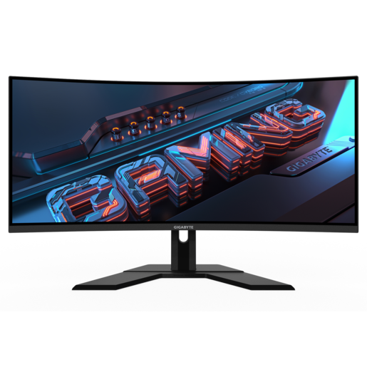GIGABYTE monitor G34WQCP gaming zakrivljeni, 34, UWQHD, VA, 350 cd/m2,  AMD FreeSync Premium, HDR400, HDMI, DP, 180Hz, 1ms