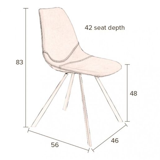 Zuiver stolica Franky, brown