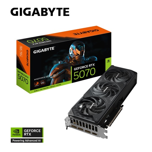GIGABYTE grafička kartica NVIDIA GeForce RTX 5070 Windforce OC SFF 12GB GDDR7, 192-bit,3x DP, 1x HDMI