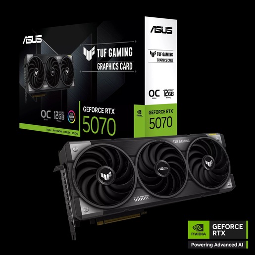 ASUS TUF grafička kartica nVidia GeForce RTX 5070 GAMING 12GB GDDR7, 192-bit3x DP, 2x HDMI