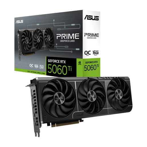ASUS grafička kartica PRIME NVIDIA GeForce RTX 5060TI 16GB GDDR7, 128-bit3x DP, 1x HDMI
