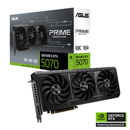 ASUS grafička kartica PRIME Nvidia GeForce RT X5070 O12G 12GB GDDR7, 192-bit,3x DP, 1x HDMI