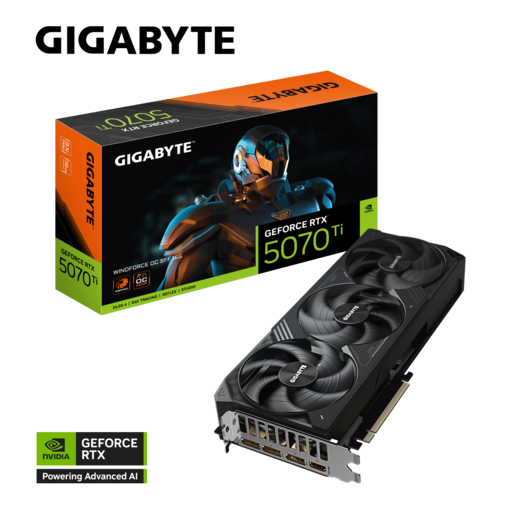 GIGABYTE grafička kartica nVidia GeForce RTX 5070 Ti Windforce OC SFF 16GB GDDR7, 256-bit3xDP, 1xHDMI