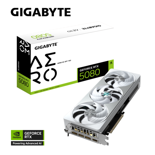 GIGABYTE grafička kartica NVIDIA GeForce RTX 5080 AERO OC 16GB, GDDR7, 256bit,3xDP, 1xHDMI