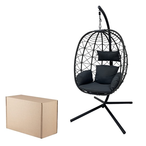 Sklopiva jednostruka viseća fotelja - košara na stalku