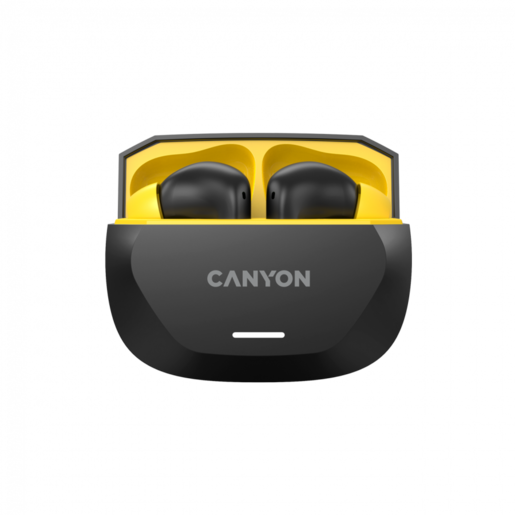 CANYON bluetooth slušalice HEXAGON 7, bežično punjenje, crno žuto