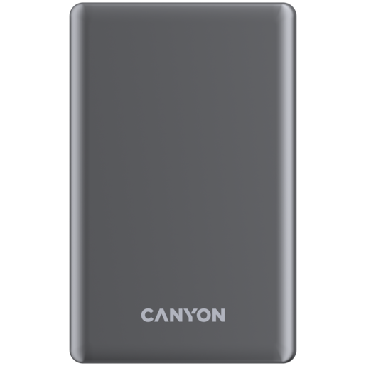 CANYON prenosna baterija OnPower 505 slim Magnetic 5000 mAh PD20W tamno siva