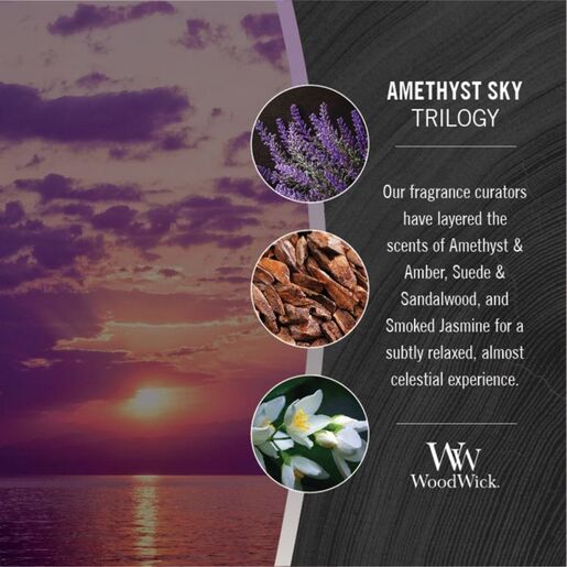 WoodWick mirisna svijeća Trilogy Amethyst Sky, Elipse