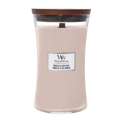 WoodWick mirisna svijeća Classic Vanilla Sea Salt, Large