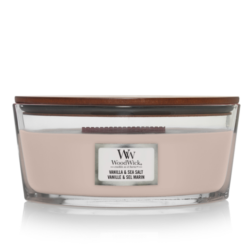WoodWick mirisna svijeća Classic Vanilla Sea Salt, Elipse