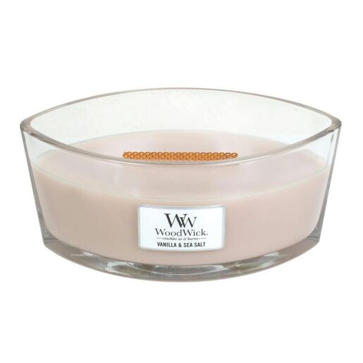WoodWick mirisna svijeća Classic Vanilla Sea Salt, Elipse