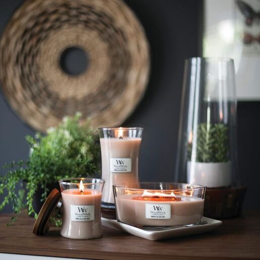WoodWick mirisna svijeća Classic Vanilla Sea Salt, Elipse