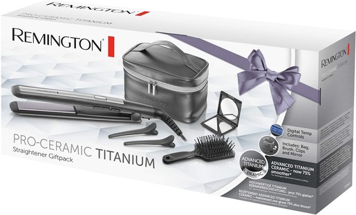 REMINGTON pegla za kosu S5506 Pro Ceramic Titanium + POKLON SET