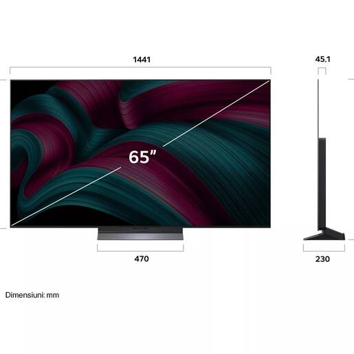 LG OLED televizor OLED77C51LA, 4K Ultra HD, Smart TV, webOS, AI ThinQ, Brightness Booster, Cinema HDR, Magični daljinski, Crni
