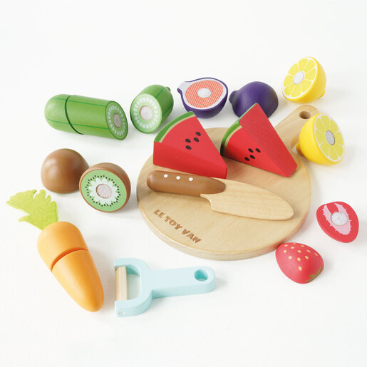 Le Toy Van  Set drvena daska, voće i povrće za rezanje