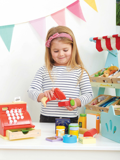 Le Toy Van  Drvena korpa sa namirnicama i skener - Honeybake