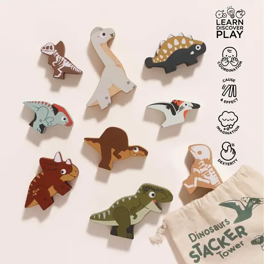 Le Toy Van  Drvene životinjice za slaganje Jurassic