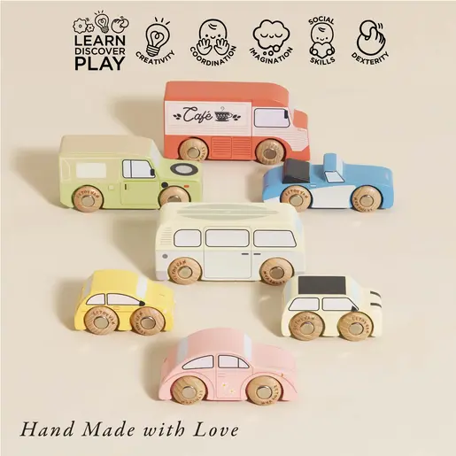 Le Toy Van  Set drvenih autića - Vintage