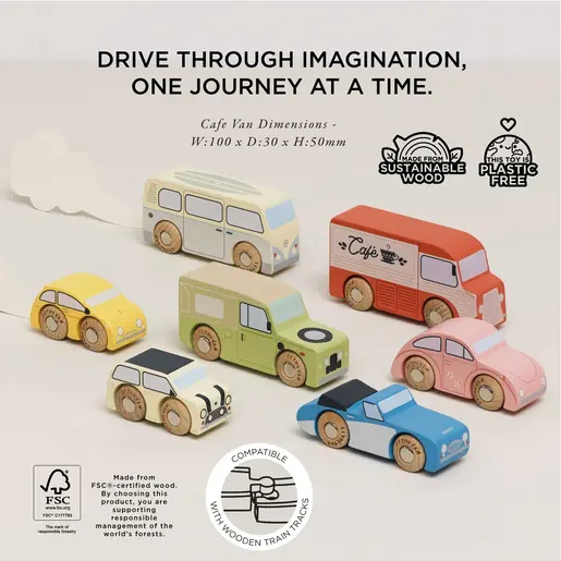 Le Toy Van  Set drvenih autića - Vintage
