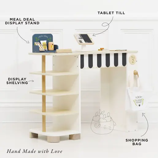 Le Toy Van  Drveni supermarket pult s blagajnom i dodacima