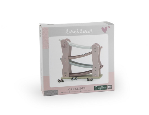 Label Label Drvena trkača staza – Car slider Pink