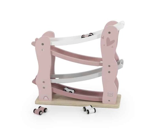 Label Label Drvena trkača staza – Car slider Pink