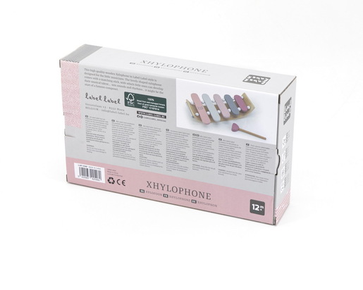 Label Label Drveni Ksilofon - Pink