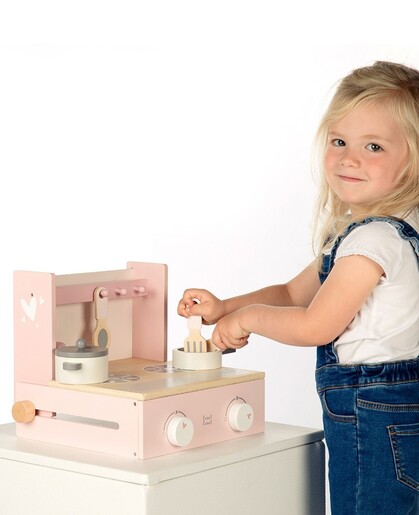 Label Label Drveni prenosni šporet - Pink