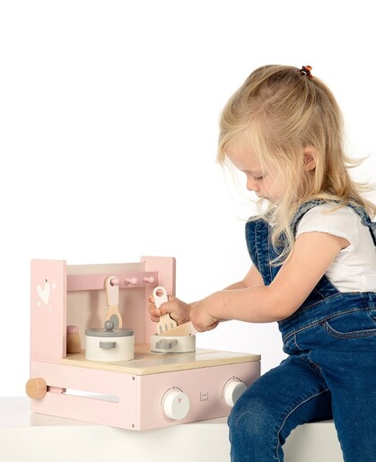 Label Label Drveni prenosni šporet - Pink