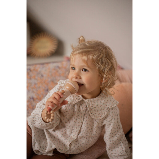 Label Label Drveni mikrofon - Pink