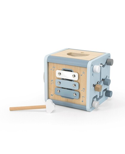 Label Label Drvena aktivnosna kocka - Blue