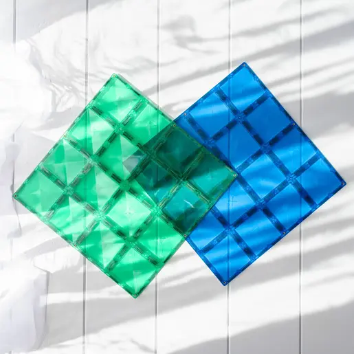 Connetix Tiles - Rainbow osnovna ploča Green &amp; Blue 30X30cm (2 kom)