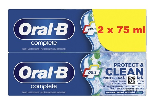 Oral-B pasta za zube COMPLETE PROTECT&CLEAN, 2x75 ml