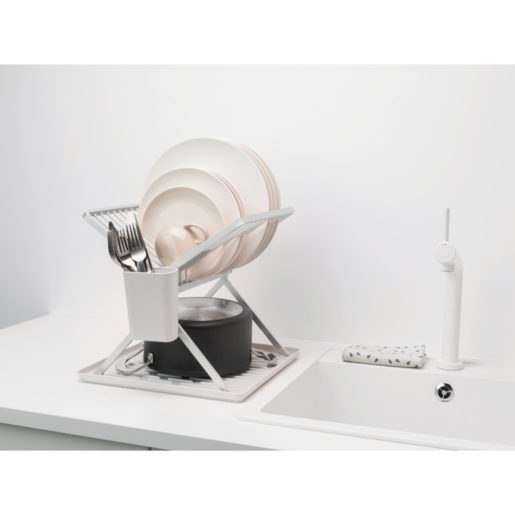 Brabantia ocjeđivač posuđa sa zatvorenom podloškom SinkSide, svijetlosiva