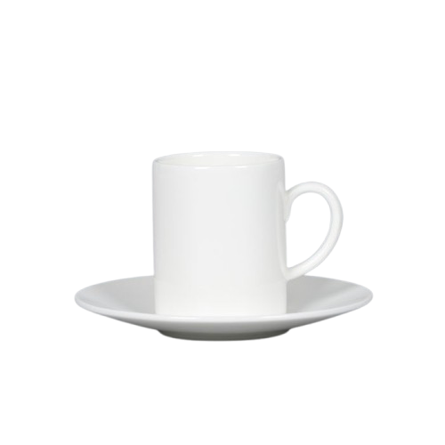 Dalton porculanska espresso šoljica i tanjirić bijeli, set 6 komada