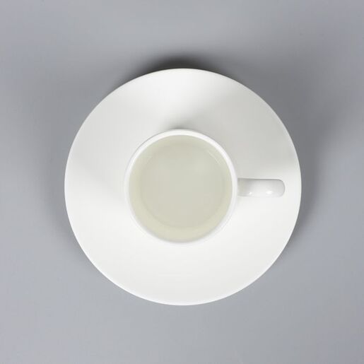 Dalton porculanska espresso šoljica i tanjirić bijeli, set 6 komada