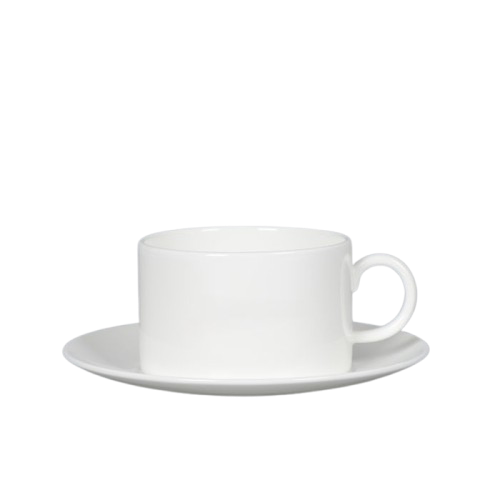 Dalton porculanska šolja i tanjir bijela, set 6 komada