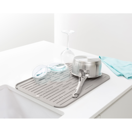 Brabantia silikonska podloška za odlaganje posuđa, siva