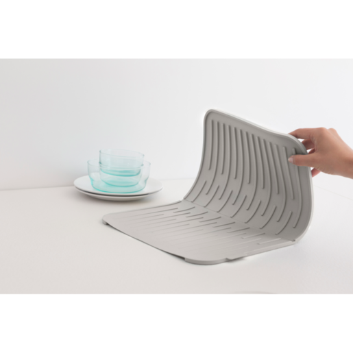 Brabantia silikonska podloška za odlaganje posuđa, siva