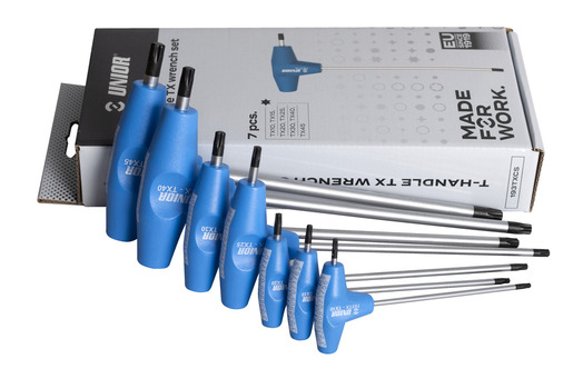 UNIOR Ključevi Torx sa T-ručicom u kartonskoj kutiji – 193TXCS