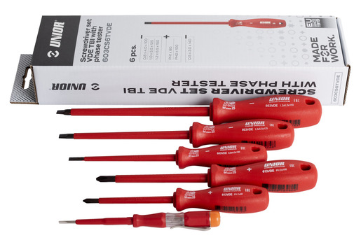 UNIOR Izvijači VDE i ispitivač napona u garnituri – 603CS6TVDE