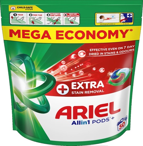 ARIEL kapsule za pranje rublja  EXTRA CLEAN 50 KOM