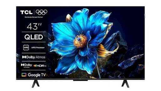 TV TCL 4K QLED 43P71K,  4K Ultra HD, Smart TV, Google TV, AiPQ PRO PROCESSOR, HVA ekran, Dolby Atmos, HDR10, **MODEL 2025**