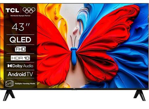 TCL QLED televizor 43S51K, Full HD, Smart TV, Google TV, HDR 10, Dolby Audio, Tanki dizajn
