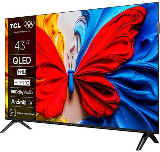 TCL QLED televizor 43S51K, Full HD, Smart TV, Google TV, HDR 10, Dolby Audio, Tanki dizajn